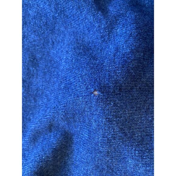 L L Bean Lambswool Sweater V Neck Mens Large Blue - Picture 10 of 10